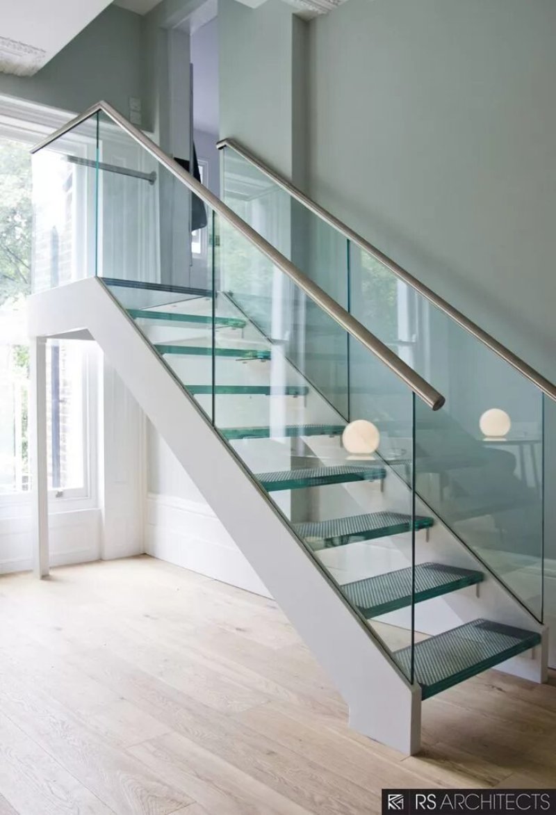 Glass Fencing of the stairs in the house