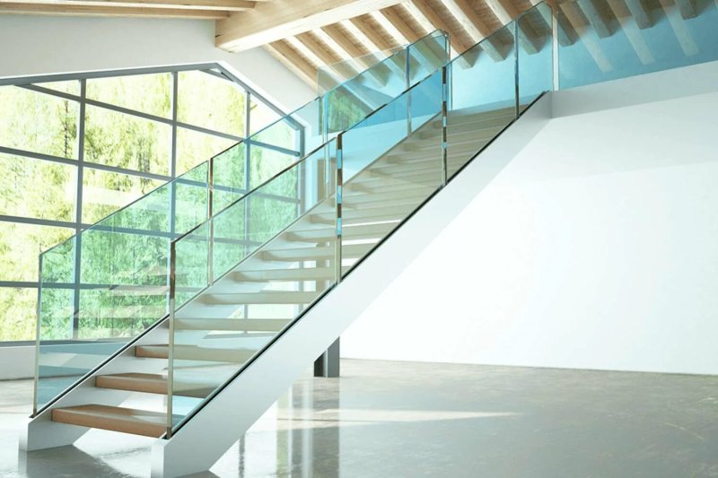 Glass staircases