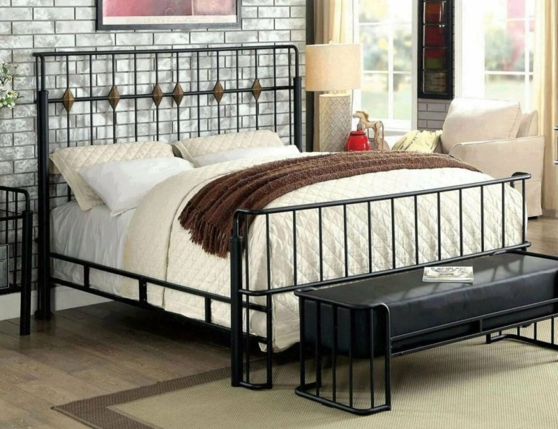 Metal double bed