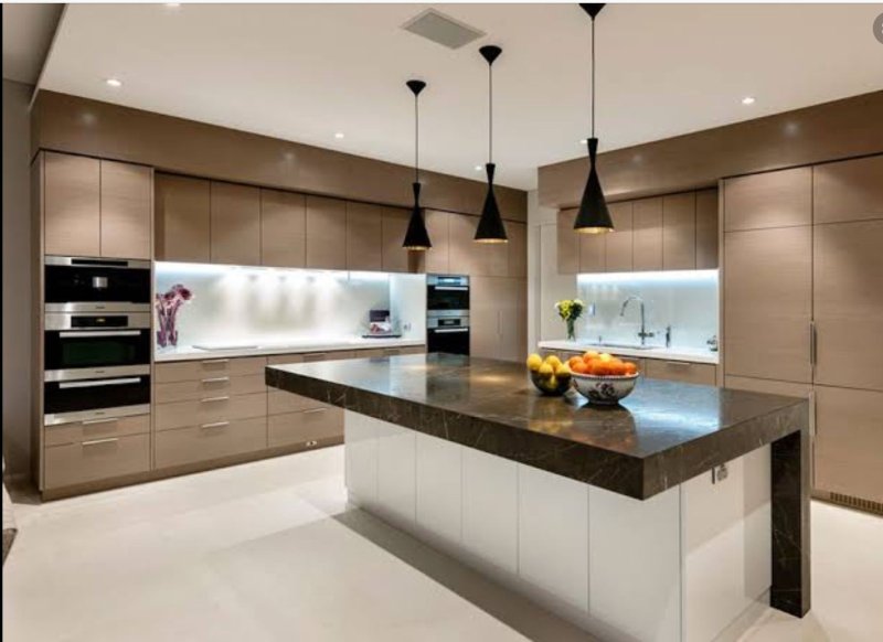 Big kitchens in a modern style