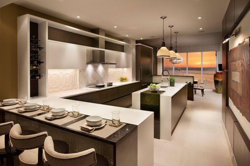 Big kitchens in a modern style