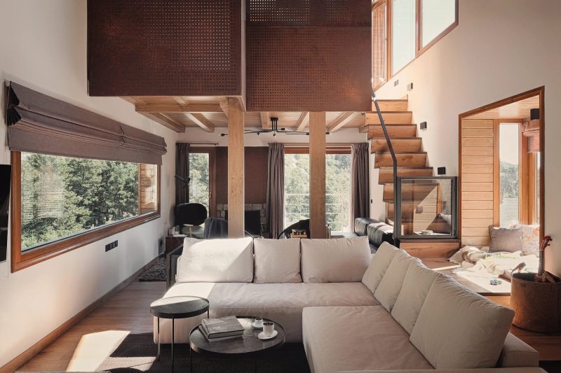 The interior of a country house in a modern style