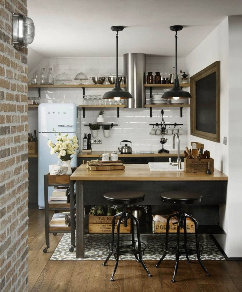 Kitchen in the style of loft 7m2