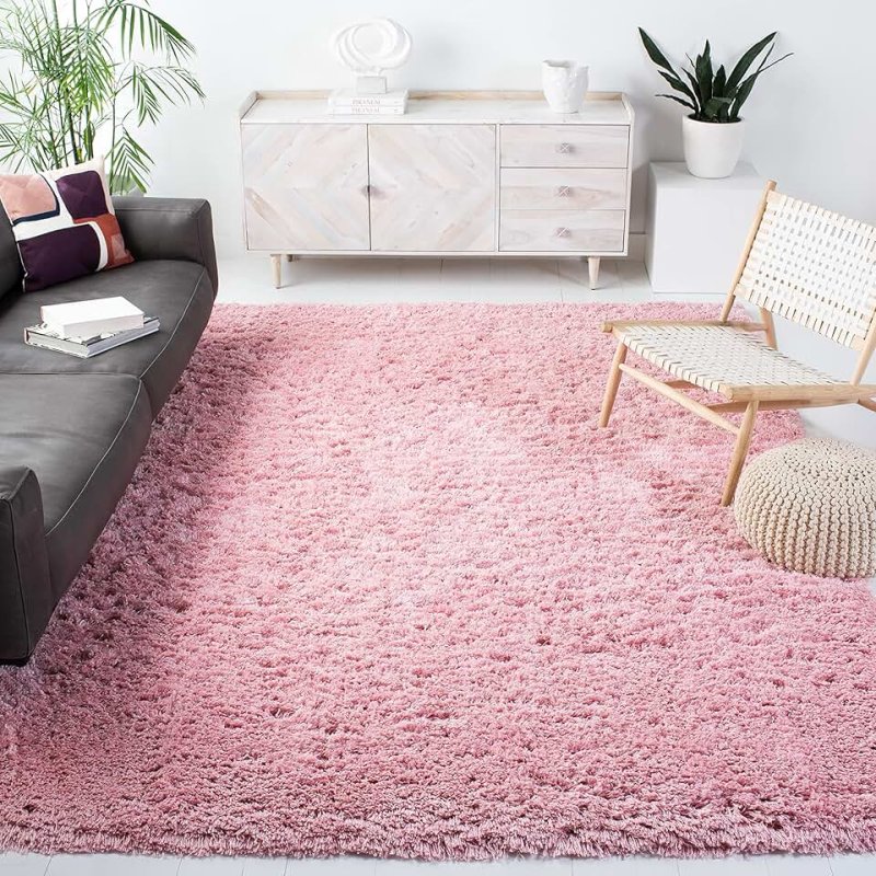 Sheggy carpets dusty rose