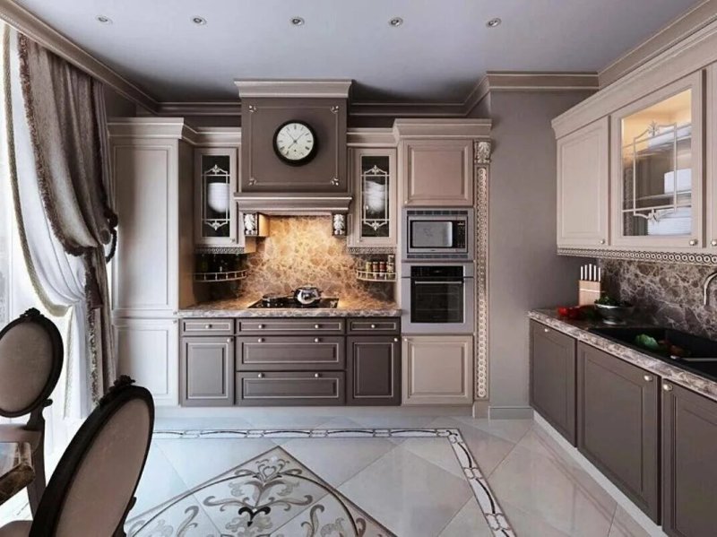 Kitchen corner neoclassic beige