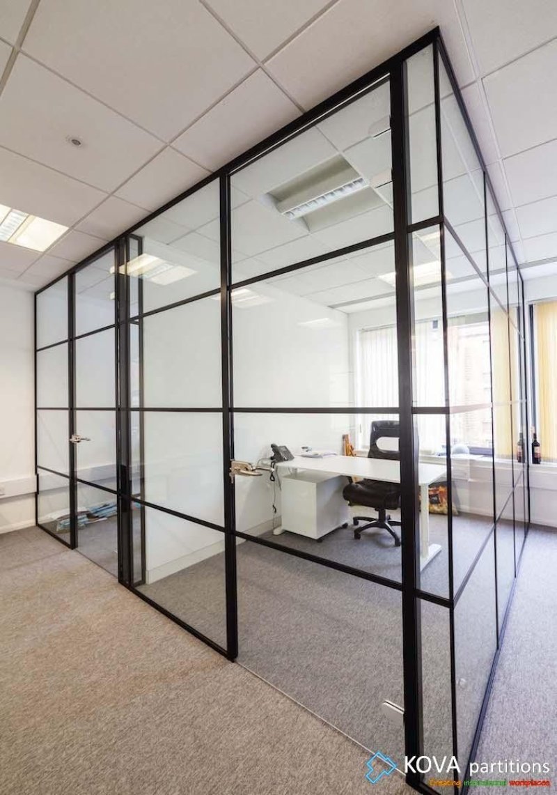 Glass partition to the office