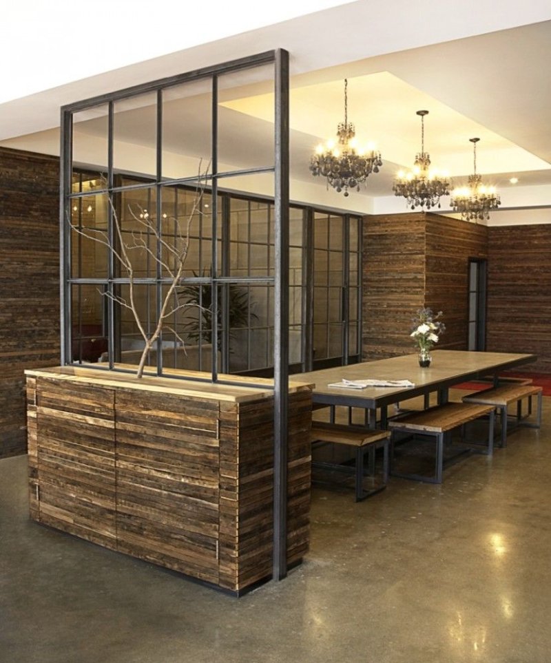 Loft style partition