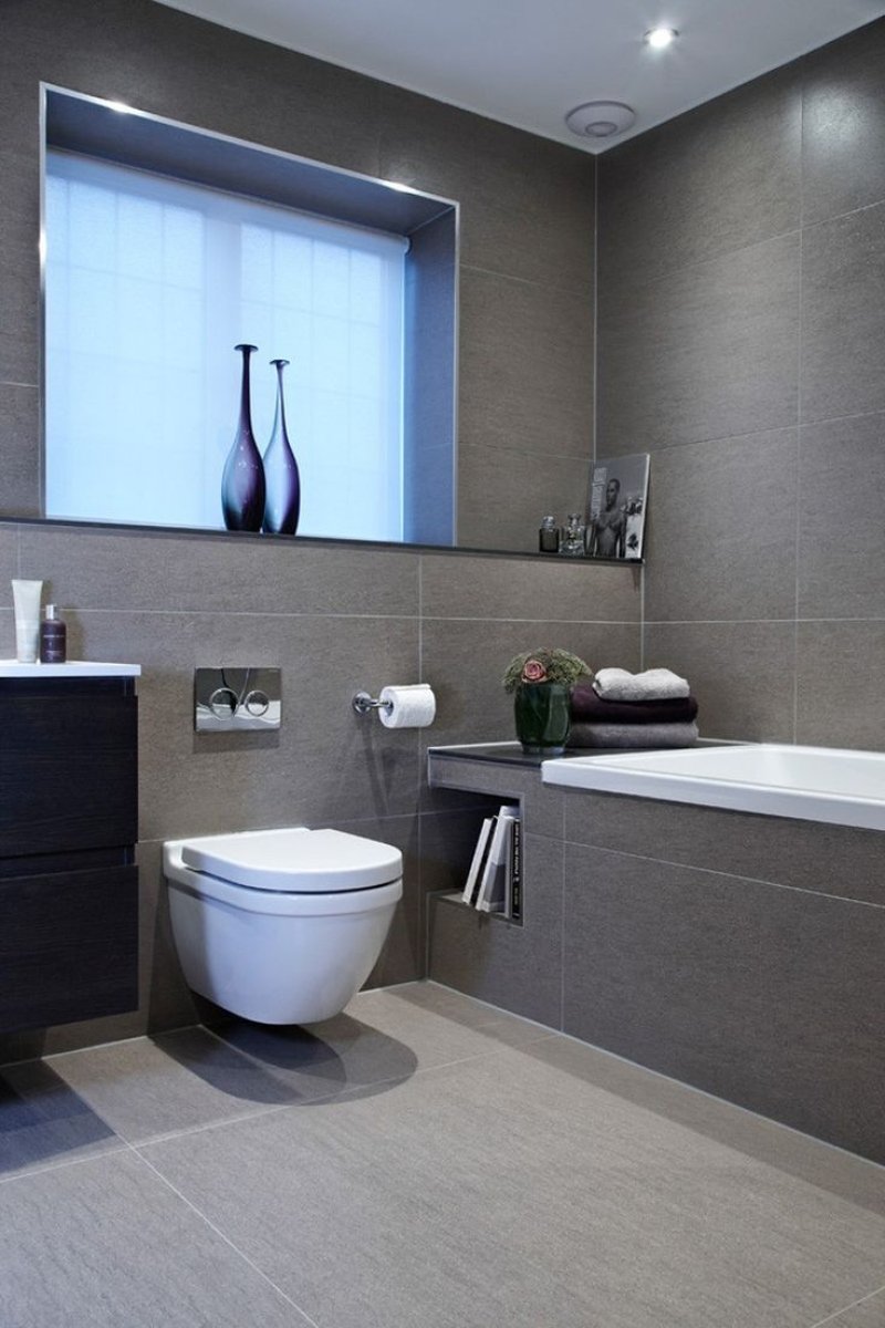 Gray bathroom design