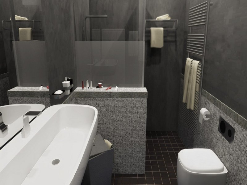 Gray bathroom design