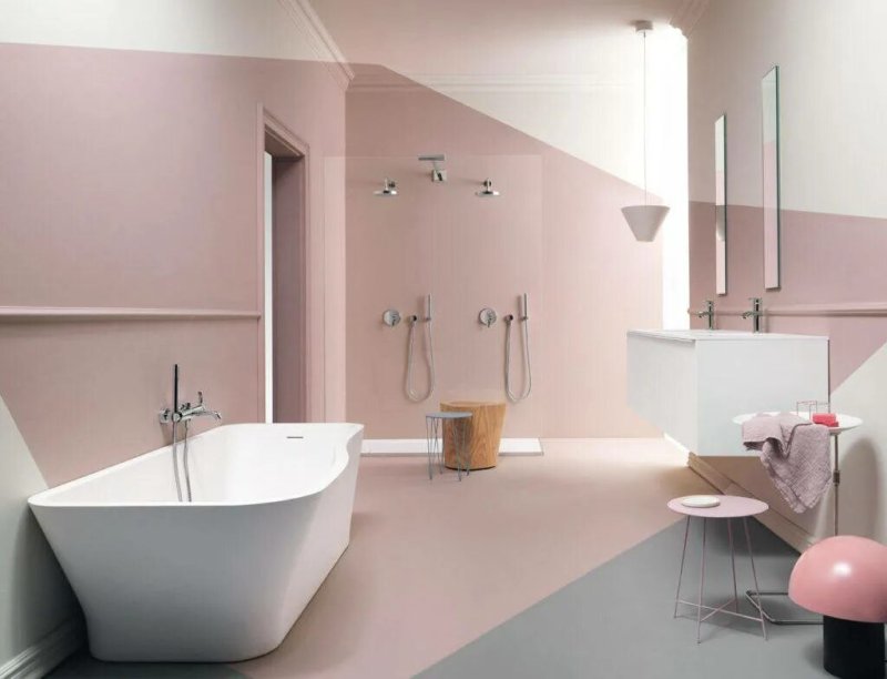 Bathroom in pastel colors