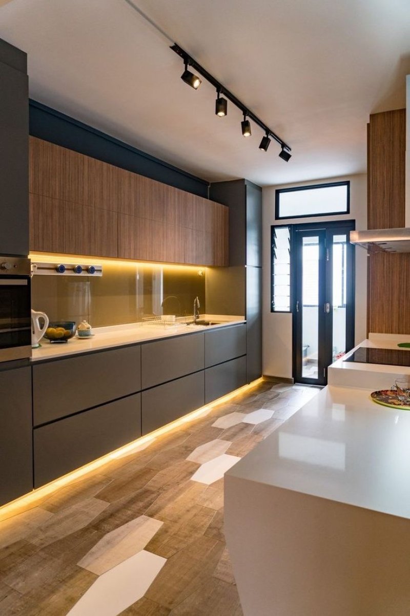 Kitchen in the house in a modern style