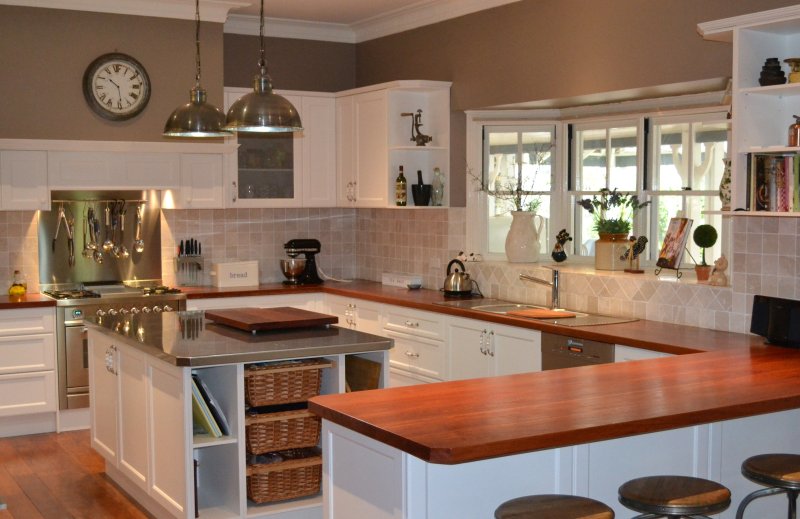 The interior of the kitchen