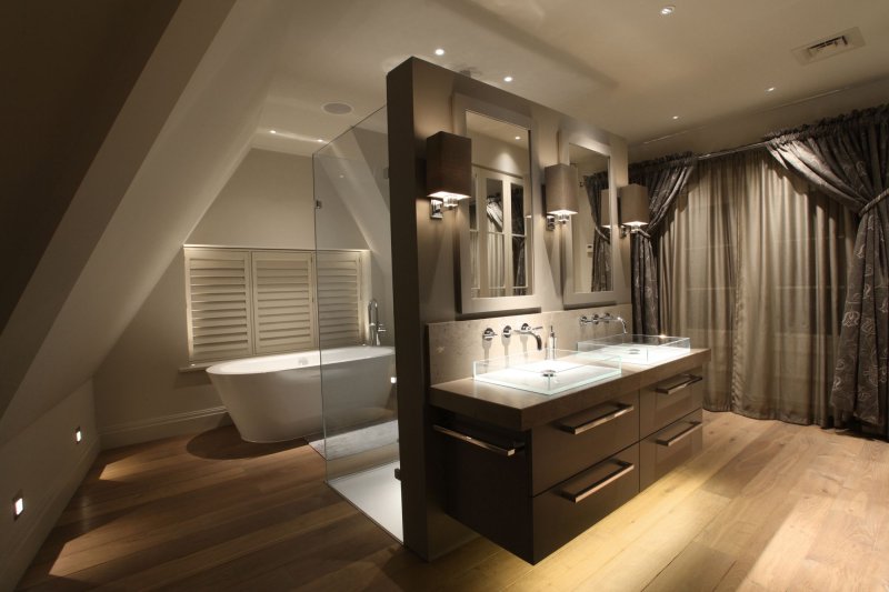 The interior of the bathroom