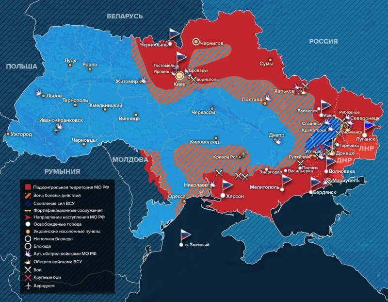 A map of hostilities in Ukraine