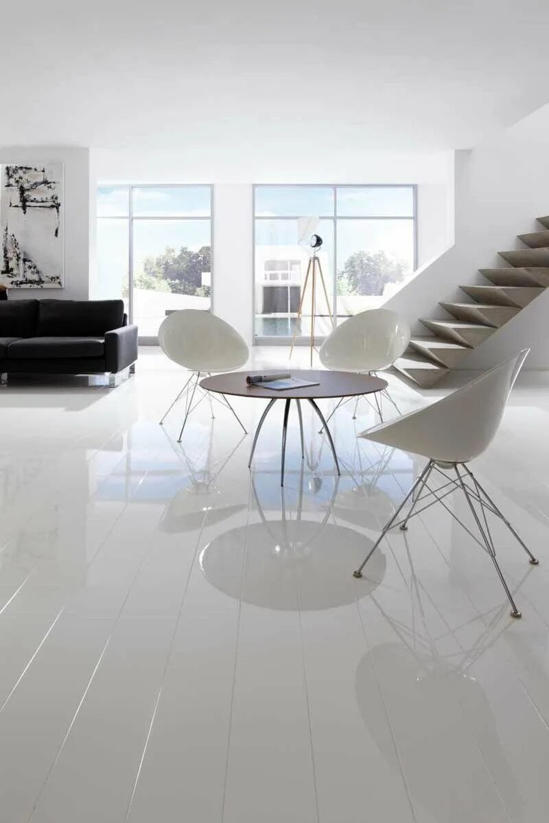 White glossy laminate