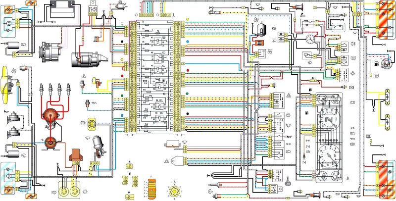 VAZ 2107 Carburetor Electrical Equipment Scheme