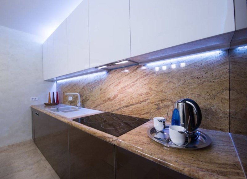 The countertop is highlighted