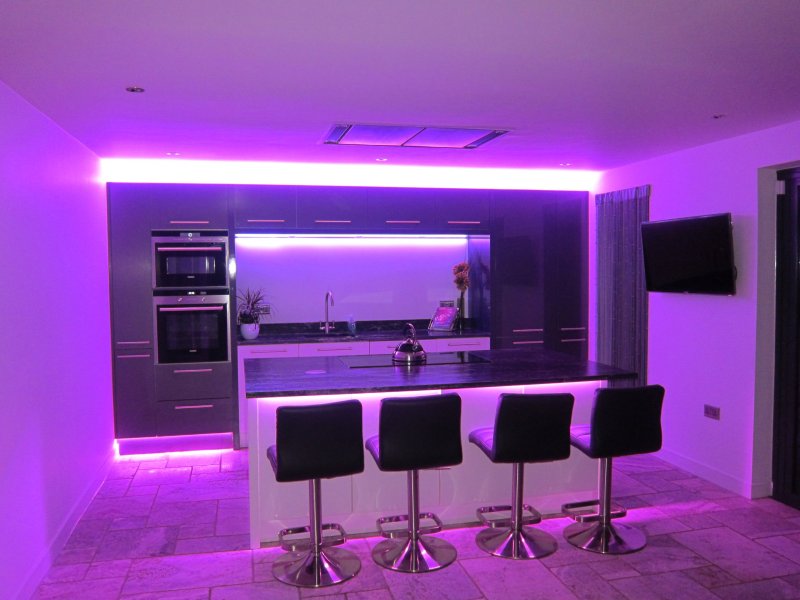 Neon backlight kitchen