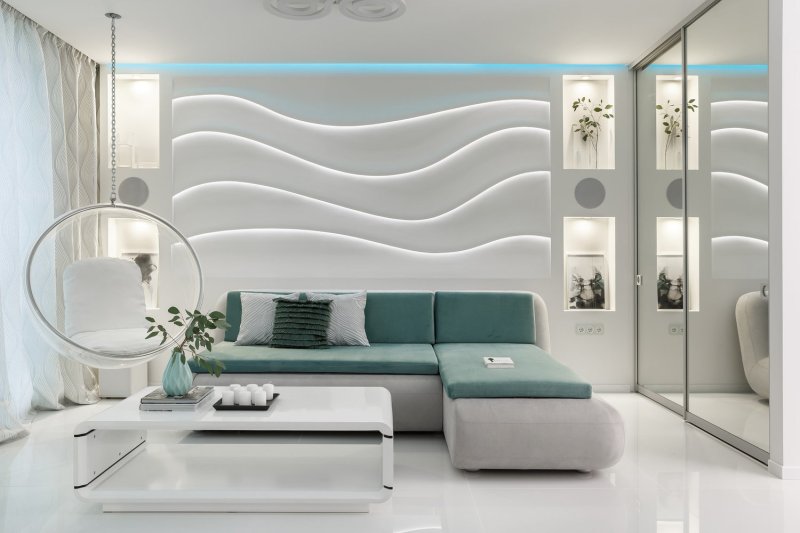 3D gypsum panel "Wave Atlantic"