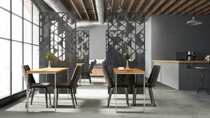 Partitions for zoning in a restaurant