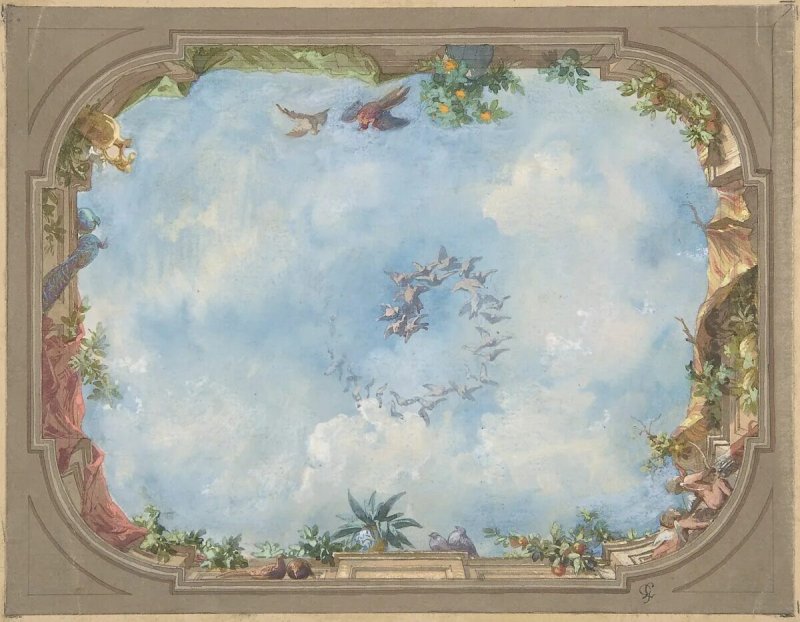 Painting of the ceiling, Jean-Andre Rixens