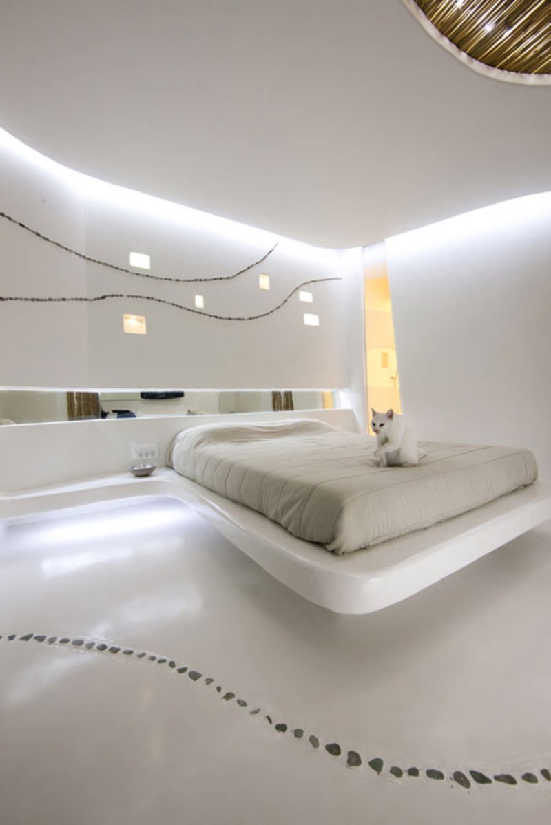 The bedroom in the style of the future