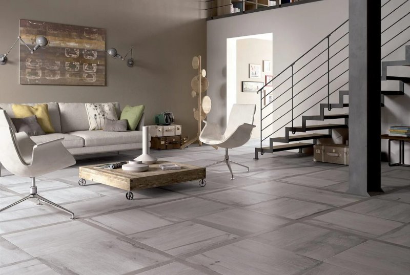 Porcelain stoneware in the interior