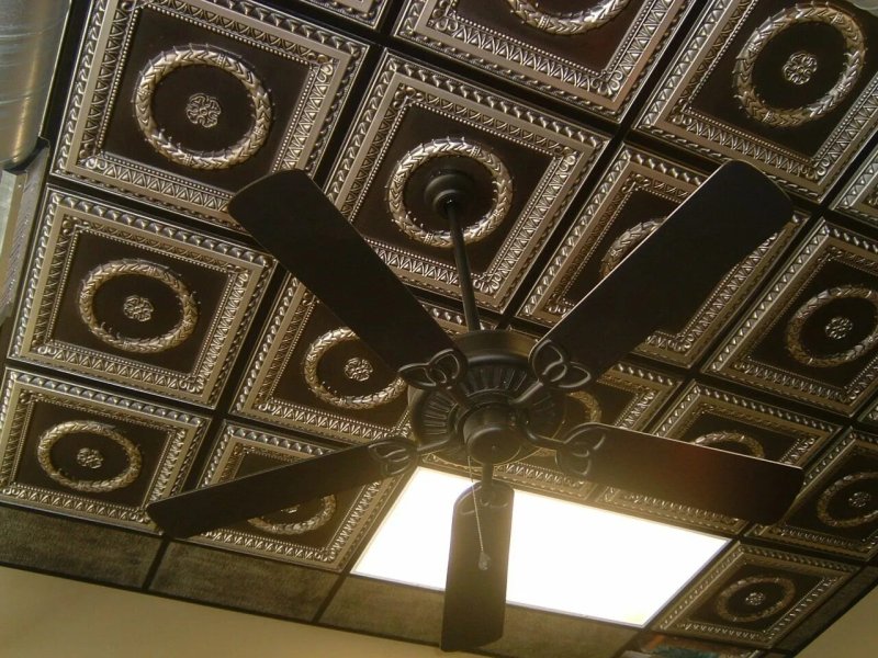 Tiles on the ceiling