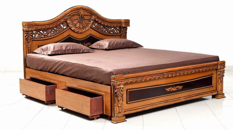 Wooden bed