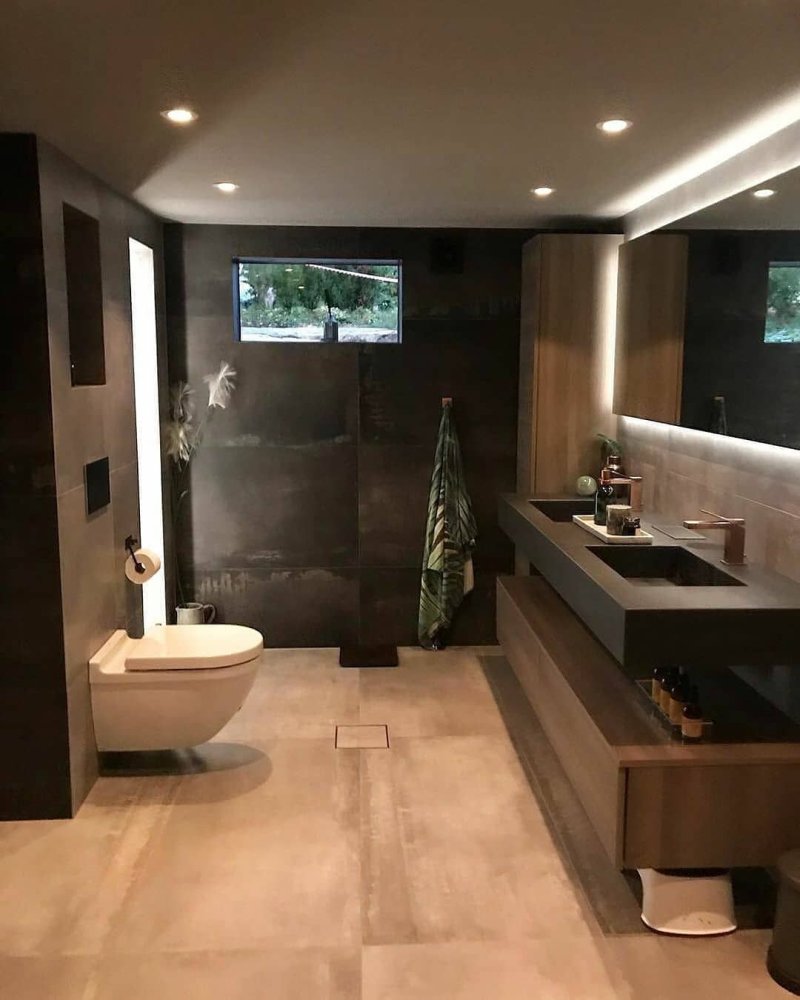 The interior of the bathroom