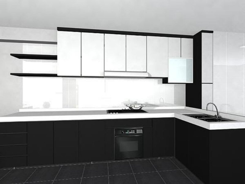 Black white kitchen