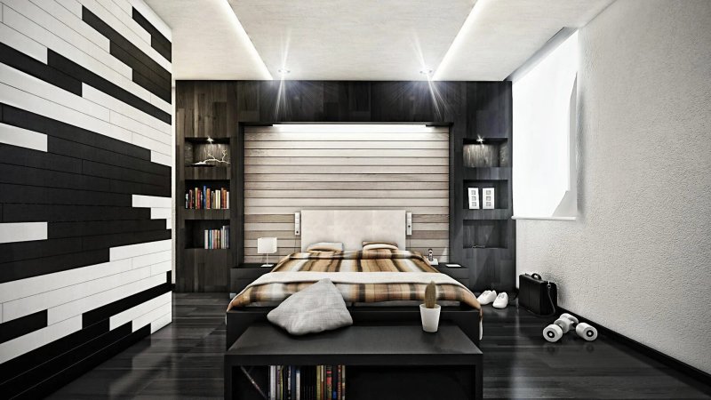 Black s -style bedroom