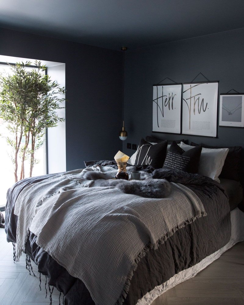 Bedrooms in gray