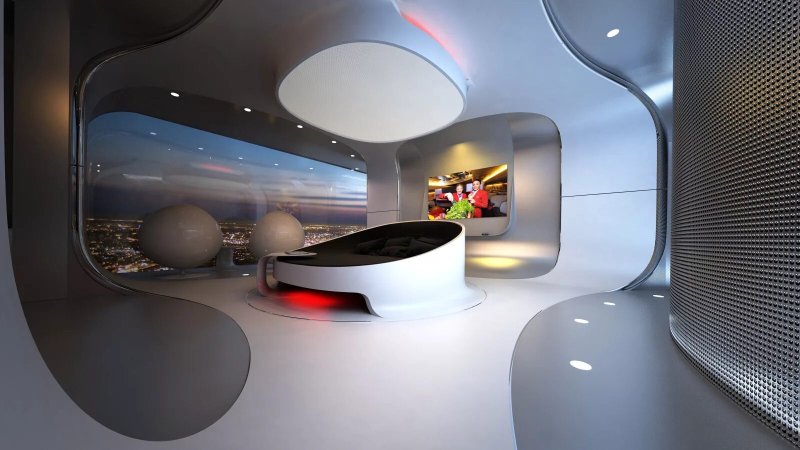 Futurism style interior