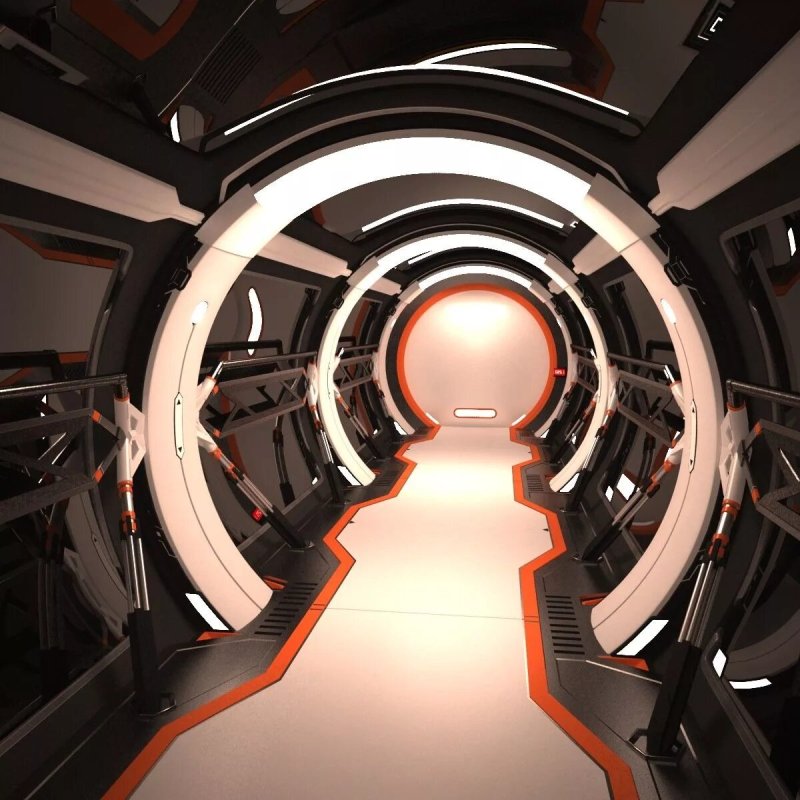 Futurism Interior of a spaceship