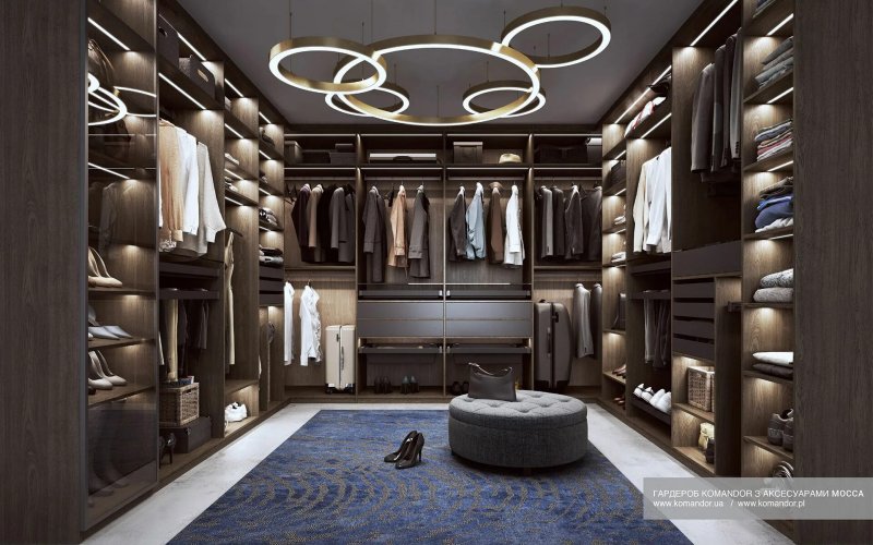 The design of the dressing room