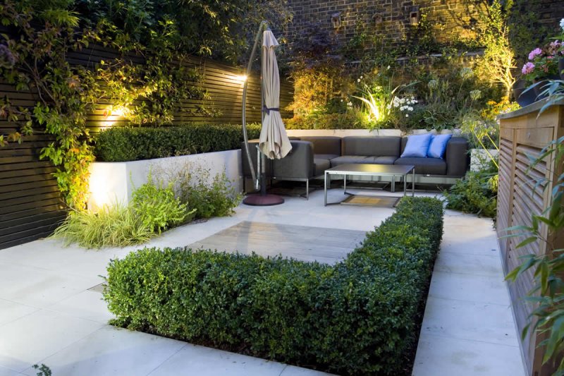 Landscaping in modern style