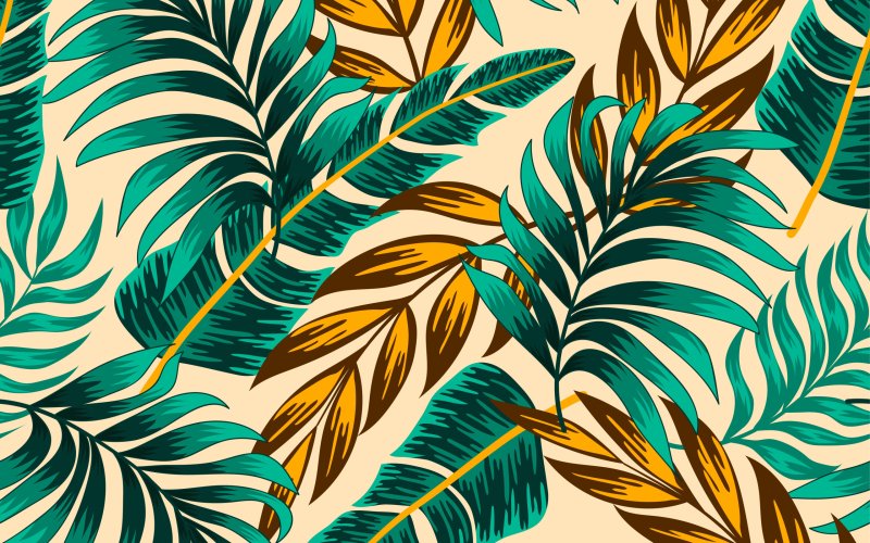 Background with palm leaves