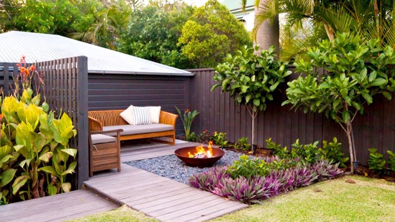 The landscape of the small courtyard