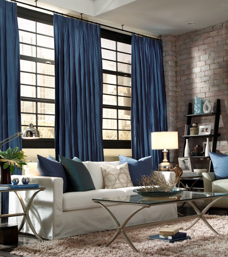 Curtains in the interior loft