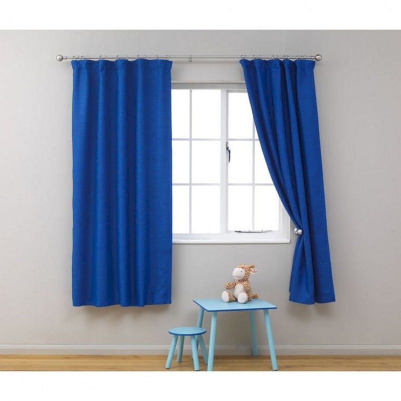 Dark blue curtains