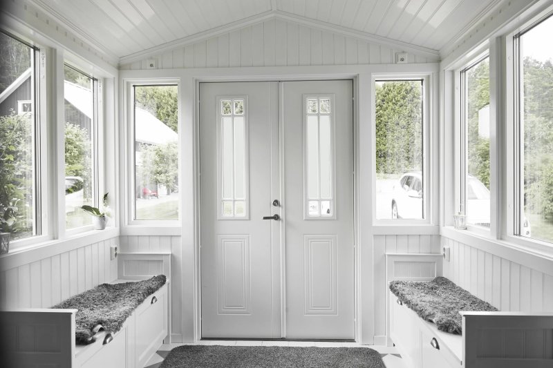 The interior of a country house in the Scandinavian style