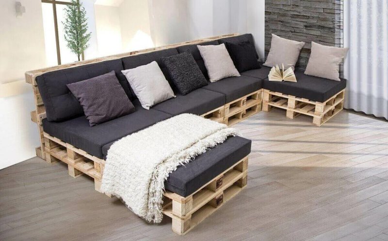 From the pallet sofa