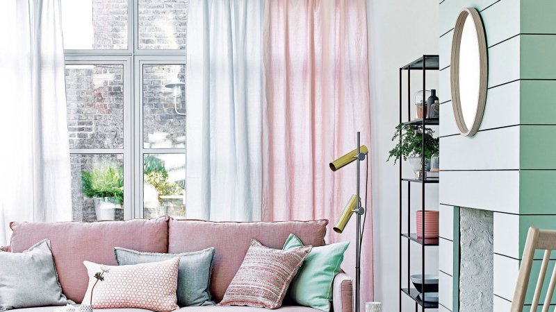 Pastel colors in the interior