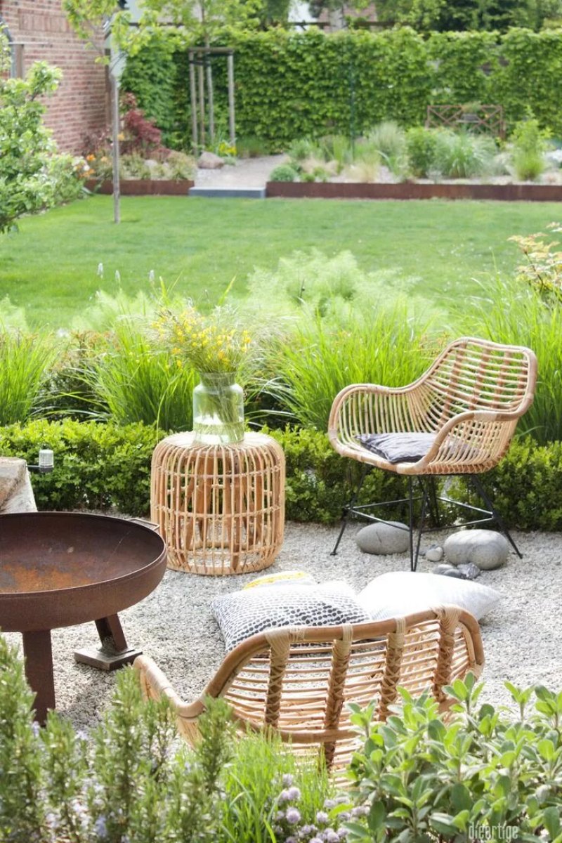 Garden furniture from rattan