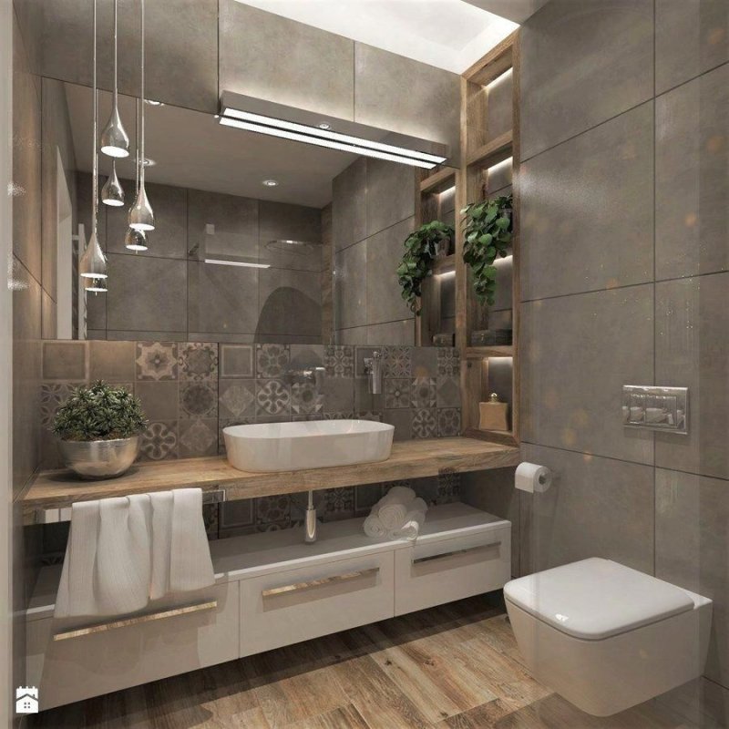 Bathroom in a modern design design