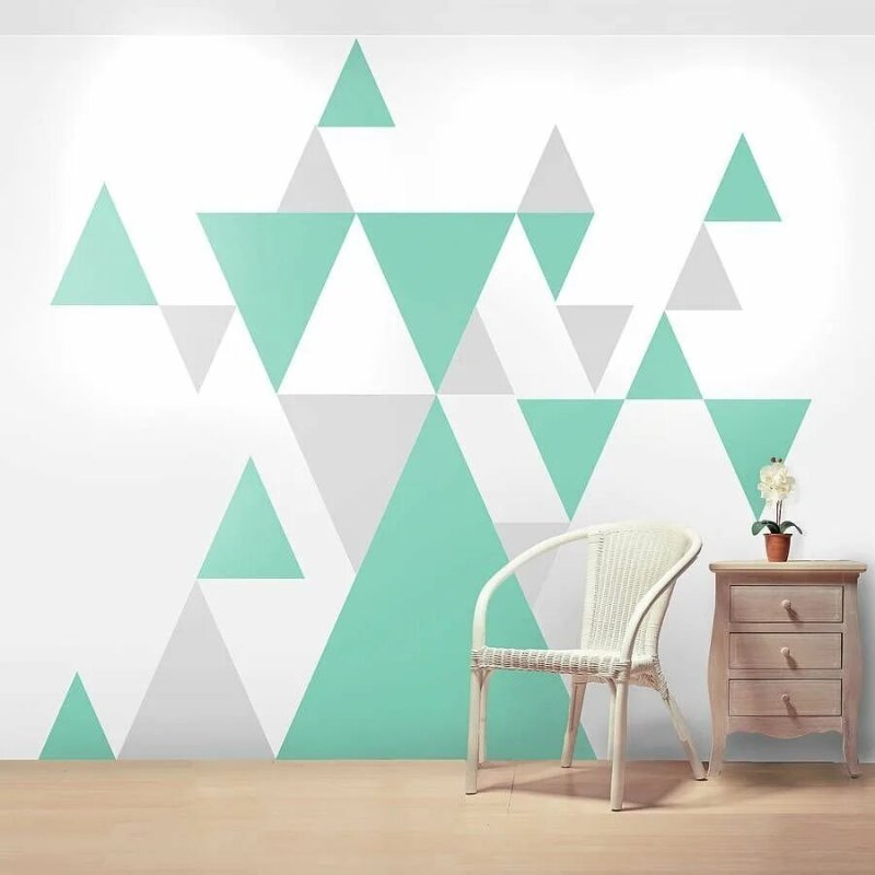 Geometric shapes on the wall