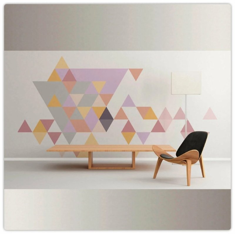 Geometric shapes on the wall