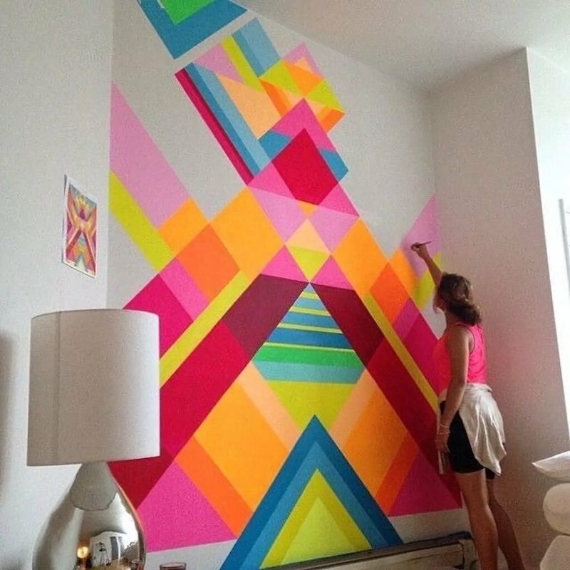 Multi -colored wall