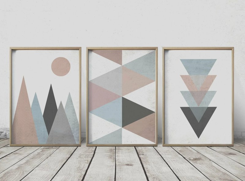 Posters with geometric shapes